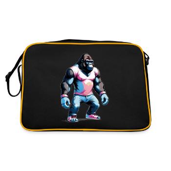Boxe Boxeur Gorille - Sac Retro - noir/or - Dos