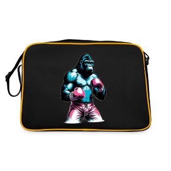 Boxe Boxeur Gorille - Sac Retro - noir/or - Dos