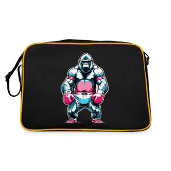 Boxe Boxeur Gorille - Sac Retro - noir/or - Dos