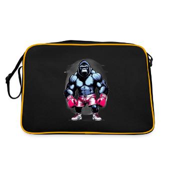 Boxe Boxeur Gorille - Sac Retro - noir/or - Dos