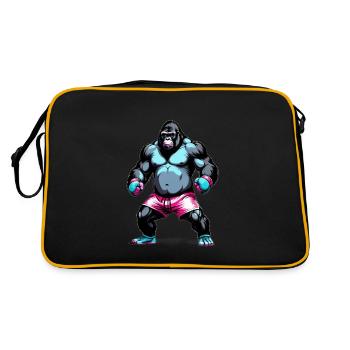 Boxe Boxeur Gorille - Sac Retro - noir/or - Dos