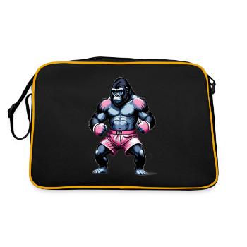 Boxe Boxeur Gorille - Sac Retro - noir/or - Dos