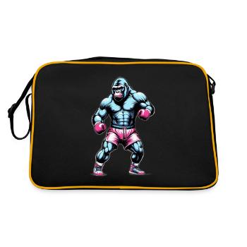 Boxe Boxeur Gorille - Sac Retro - noir/or - Dos