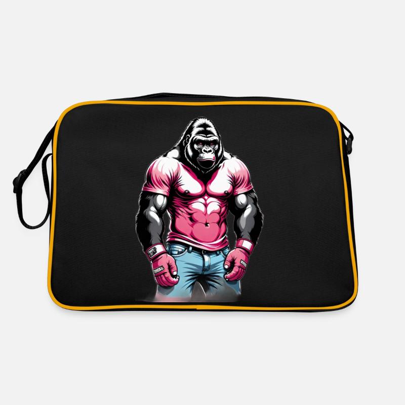 Gorille Boxeur Boxe Sac Retro