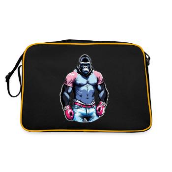 Boxe Boxeur Gorille - Sac Retro - noir/or - Dos
