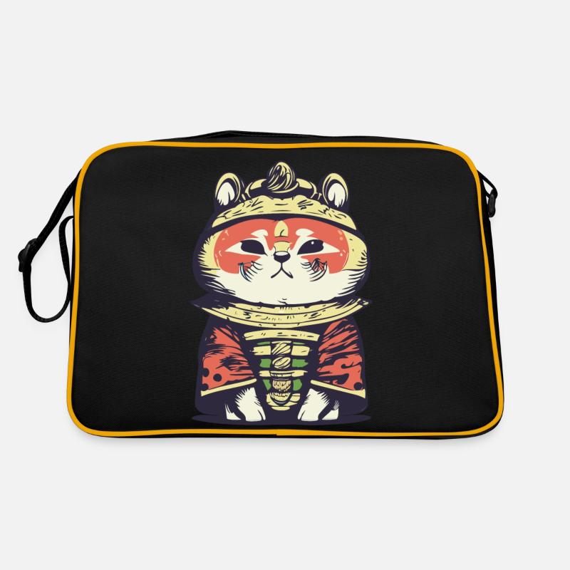 Roter Panda Samurai Retro Tasche