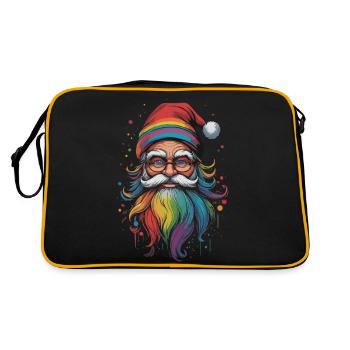 LGBTQ Santa Claus Love Knows No Boundaries - Retro Bag - black/gold - Back