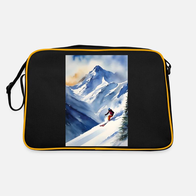 Ski II - Retro Tasche - Schwarz/Gold