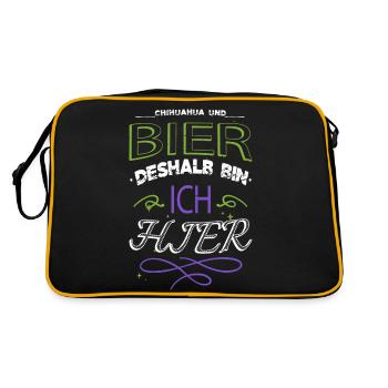 Déclaration Chihuahua Alcohol Excesses Malt Beer - Sac Retro - noir/or - Dos