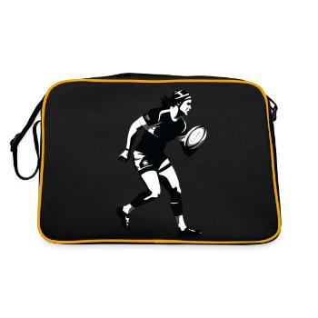 Marc the rugby player - Retro Bag - black/gold - Back