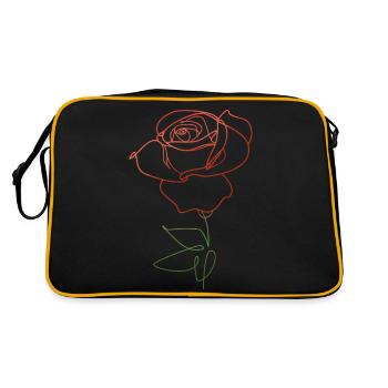 ROSE FLOWER LINER - Retro Bag - black/gold - Back