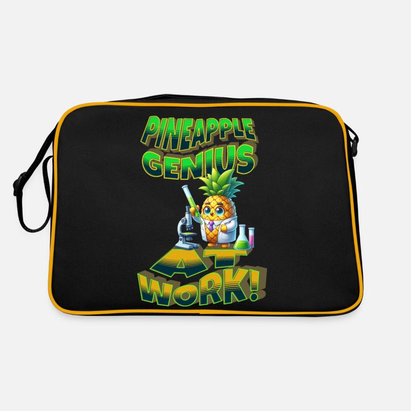 Pineapple genius at work Retro Bag