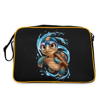 Bonne baignade tortue ! - Sac Retro - noir/or - Dos