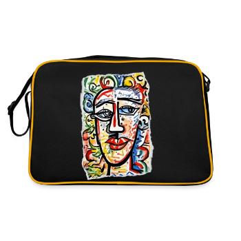 Portrait vibrant aux couleurs vives - Sac Retro - noir/or - Dos