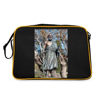 Statue of Hippocrates Kos City Kos Island South - Retro Bag - black/gold - Back