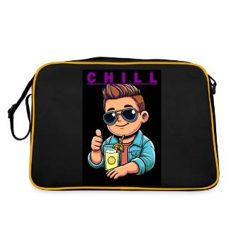 CHILL - Retro Bag - black/gold - Back