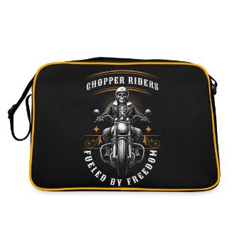 Chopper Riders - fueled by freedom Motorradfahrer - Retro Tasche - Schwarz/Gold - Hinten