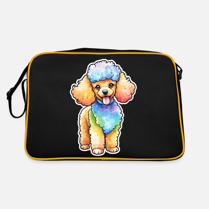 Poodle Watercolors Retro Bag