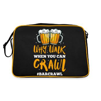 pourquoi marcher quand on peut ramper Design pour un - Sac Retro - noir/or - Dos
