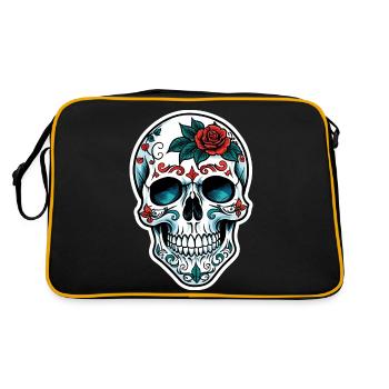 Crâne Néo Traditionnel - Sac Retro - noir/or - Dos