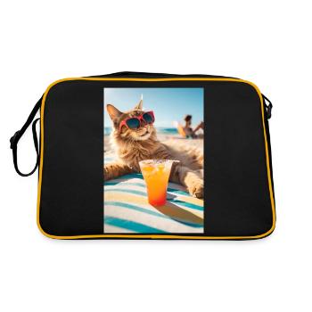 Cats - Pension - Retro Bag - black/gold - Back