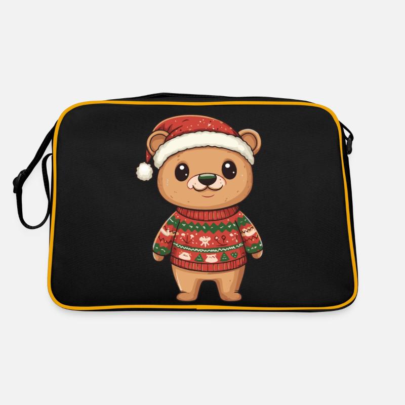 Bear Christmas Retro Bag