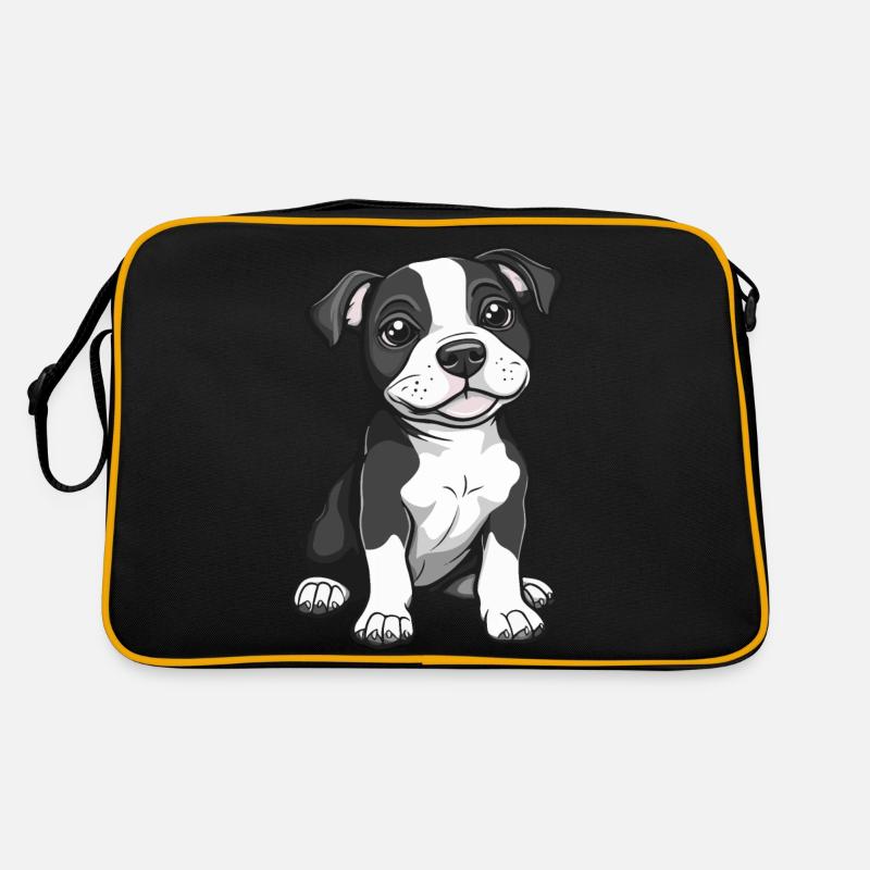 Pitbul Terrier Dog Comic Cute Pit Retro Bag