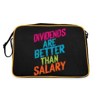 Les dividendes valent mieux que le salaire - Sac Retro - noir/or - Dos