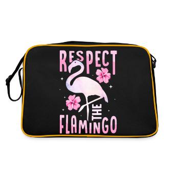 Respect L’Oiseau Rose Flamant Mignon - Sac Retro - noir/or - Dos
