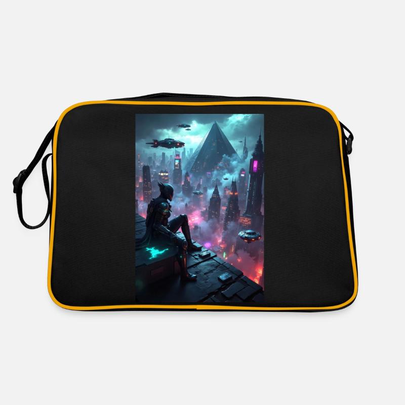 Graphismes cyberpunk. Sac Retro