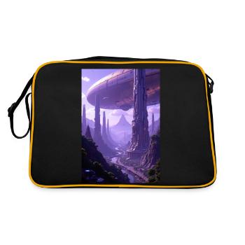 Sci-Fi Film Alien Planet - Retro Tasche - Schwarz/Gold - Hinten