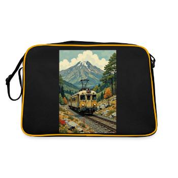 Retro Train Image - Retro Bag - black/gold - Back
