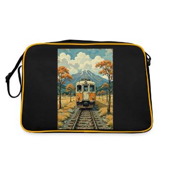 Retro Train Image - Retro Bag - black/gold - Back