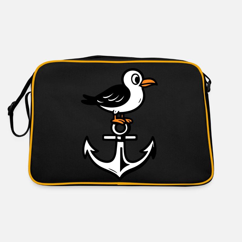 Möwe Anker Comic Retro Tasche