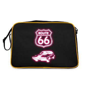 Route Muscle Car in Neon - Retro Bag - black/gold - Back