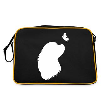 Cavalier King Charles Spaniel - Retro Tasche - Schwarz/Gold - Hinten