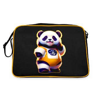 Little Fat Fantasy Science Fiction Panda - Sac Retro - noir/or - Dos