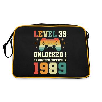 Level 35 Birthday Gamer 35 Years - Retro Bag - black/gold - Back