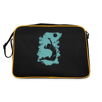 Volleyball Beach Grunge Vintage - Retro Bag - black/gold - Back
