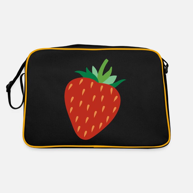 Erdbeere Retro Tasche