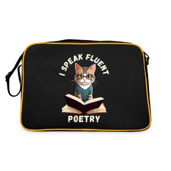 I speak fluent poetry - Retro Bag - black/gold - Back