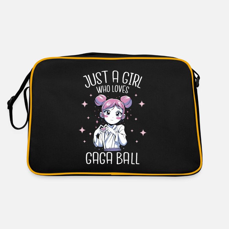 Nur ein Mädchen, das Gaga Ball liebt Retro Tasche