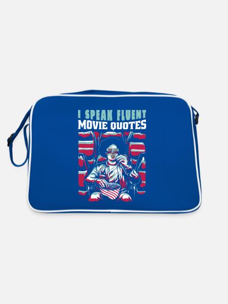 Je parle couramment les citations de films - Sac Retro - bleu/blanc - Dos