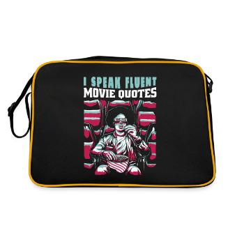 I speak fluent movie quotes - Retro Bag - black/gold - Back
