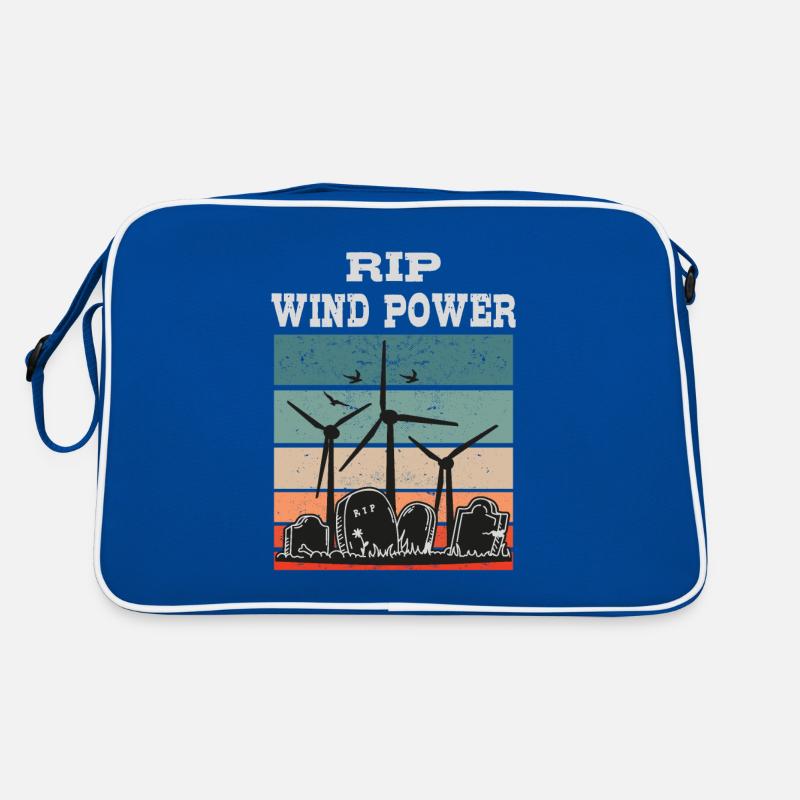 Wind Power RIP, No to Wind Energy Retro Bag
