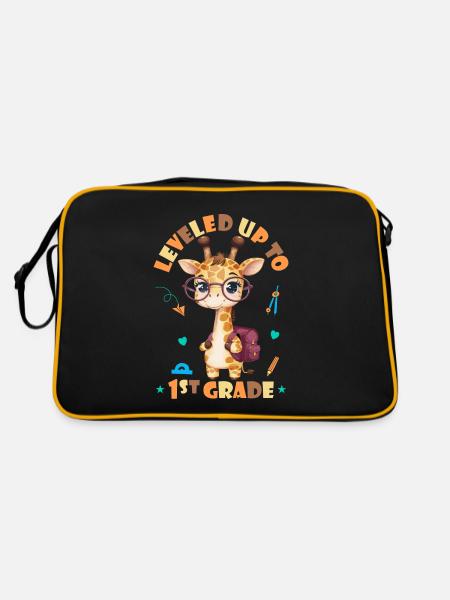 Surclassé en 1ère classe - Funny Giraffe - Sac Retro - noir/or - Dos