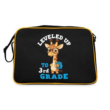 Surclassé en 3e année – Girafe drôle - Sac Retro - noir/or - Dos