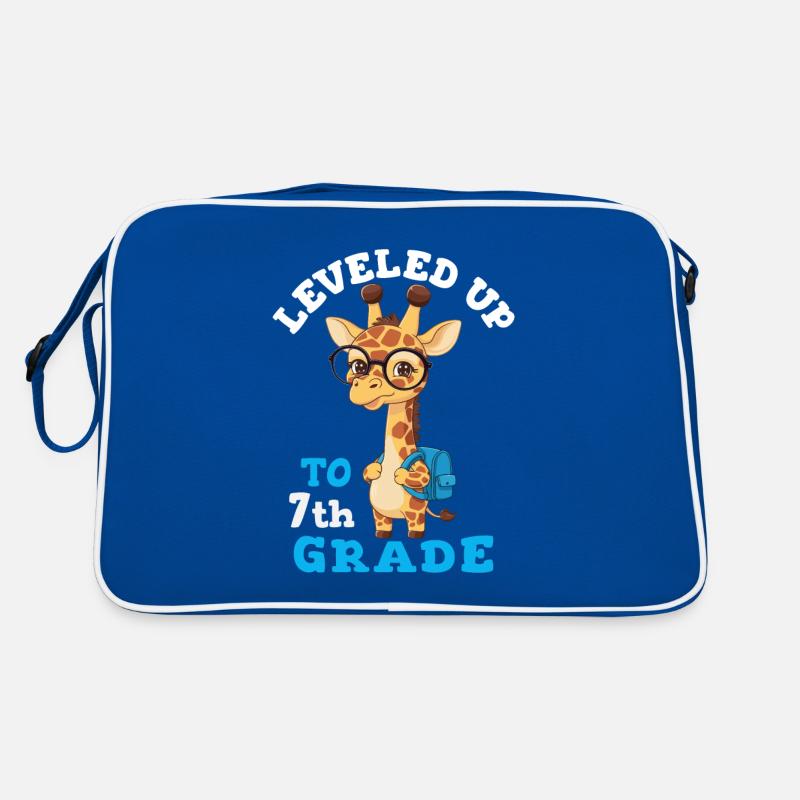 Leveled up to 7th grade - Funny Giraffe Retro Bag
