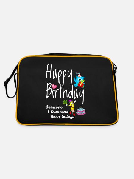 Joyeux anniversaire pour une personne spéciale - Sac Retro - noir/or - Dos