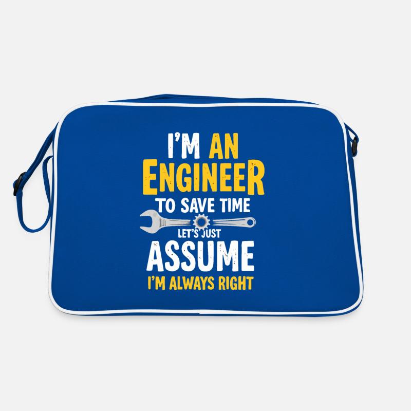 Engineer Logic, Always Right, Save Time Retro Bag